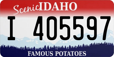 ID license plate I405597
