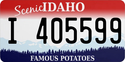 ID license plate I405599