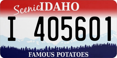 ID license plate I405601