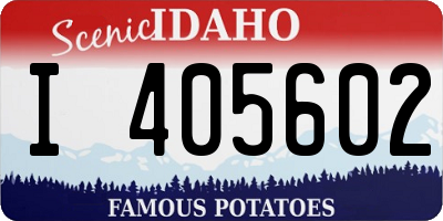 ID license plate I405602
