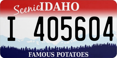 ID license plate I405604
