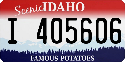 ID license plate I405606