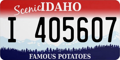 ID license plate I405607