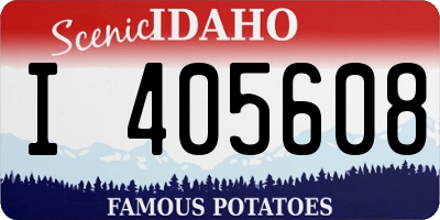 ID license plate I405608