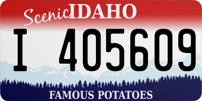 ID license plate I405609