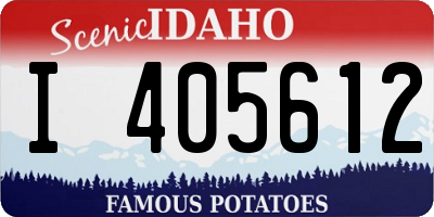 ID license plate I405612