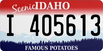 ID license plate I405613