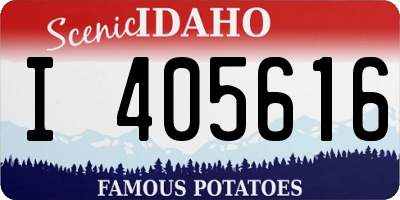 ID license plate I405616
