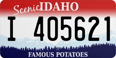 ID license plate I405621