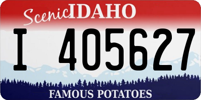 ID license plate I405627