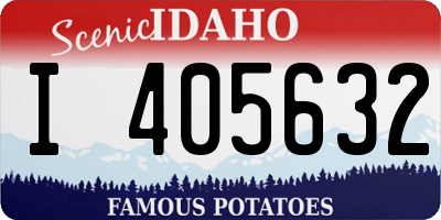 ID license plate I405632