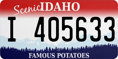 ID license plate I405633