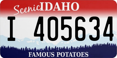 ID license plate I405634