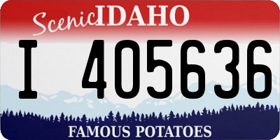 ID license plate I405636