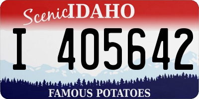 ID license plate I405642