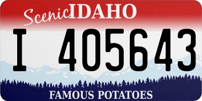 ID license plate I405643