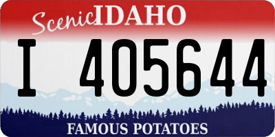 ID license plate I405644