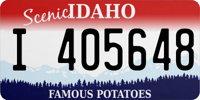 ID license plate I405648