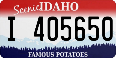 ID license plate I405650