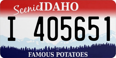 ID license plate I405651