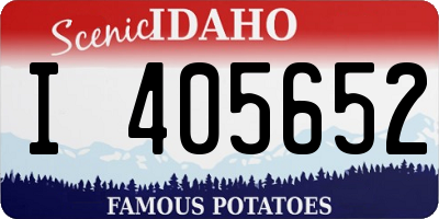 ID license plate I405652