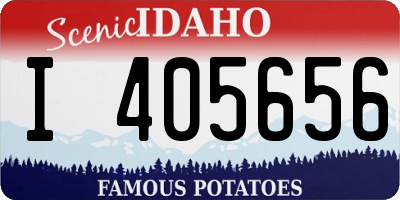 ID license plate I405656