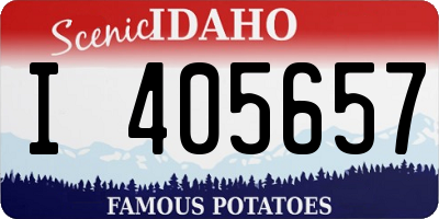 ID license plate I405657