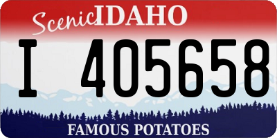 ID license plate I405658