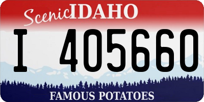 ID license plate I405660