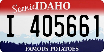 ID license plate I405661
