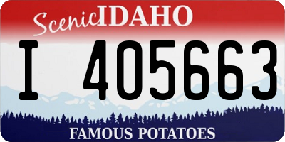 ID license plate I405663