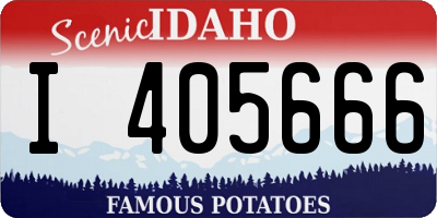 ID license plate I405666