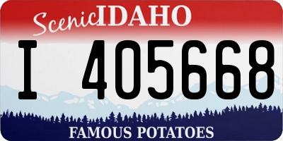 ID license plate I405668