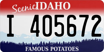 ID license plate I405672