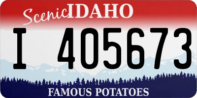 ID license plate I405673
