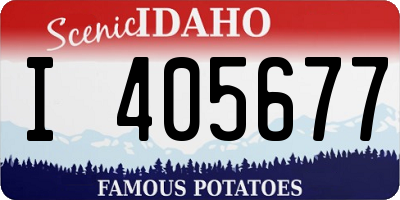 ID license plate I405677