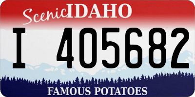 ID license plate I405682