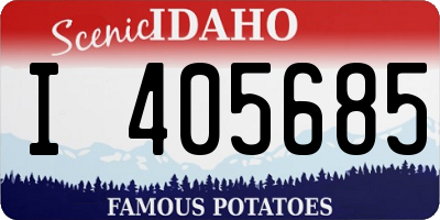 ID license plate I405685
