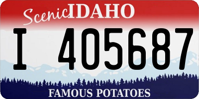 ID license plate I405687