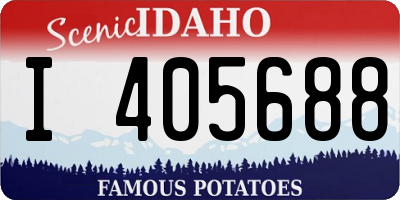 ID license plate I405688
