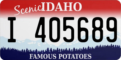 ID license plate I405689