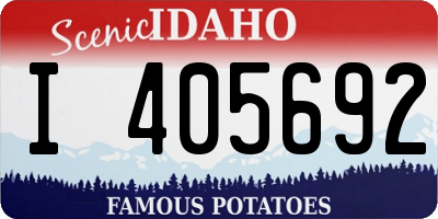 ID license plate I405692
