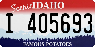 ID license plate I405693