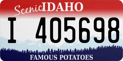 ID license plate I405698