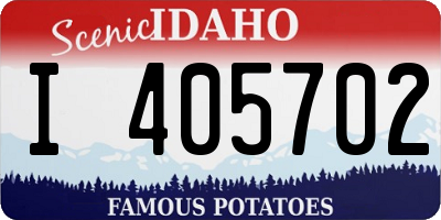ID license plate I405702