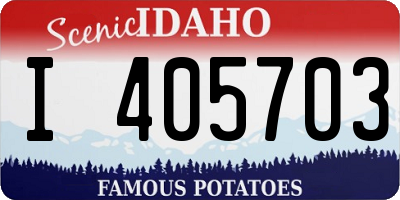 ID license plate I405703