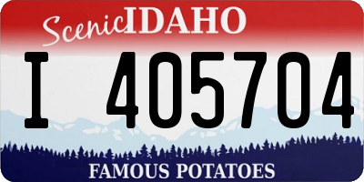 ID license plate I405704