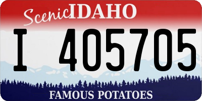 ID license plate I405705