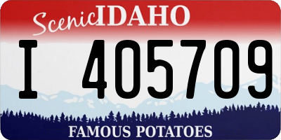 ID license plate I405709