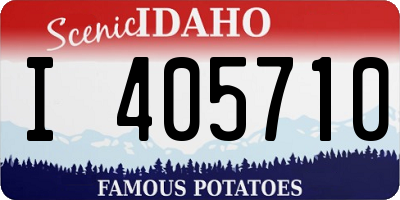 ID license plate I405710